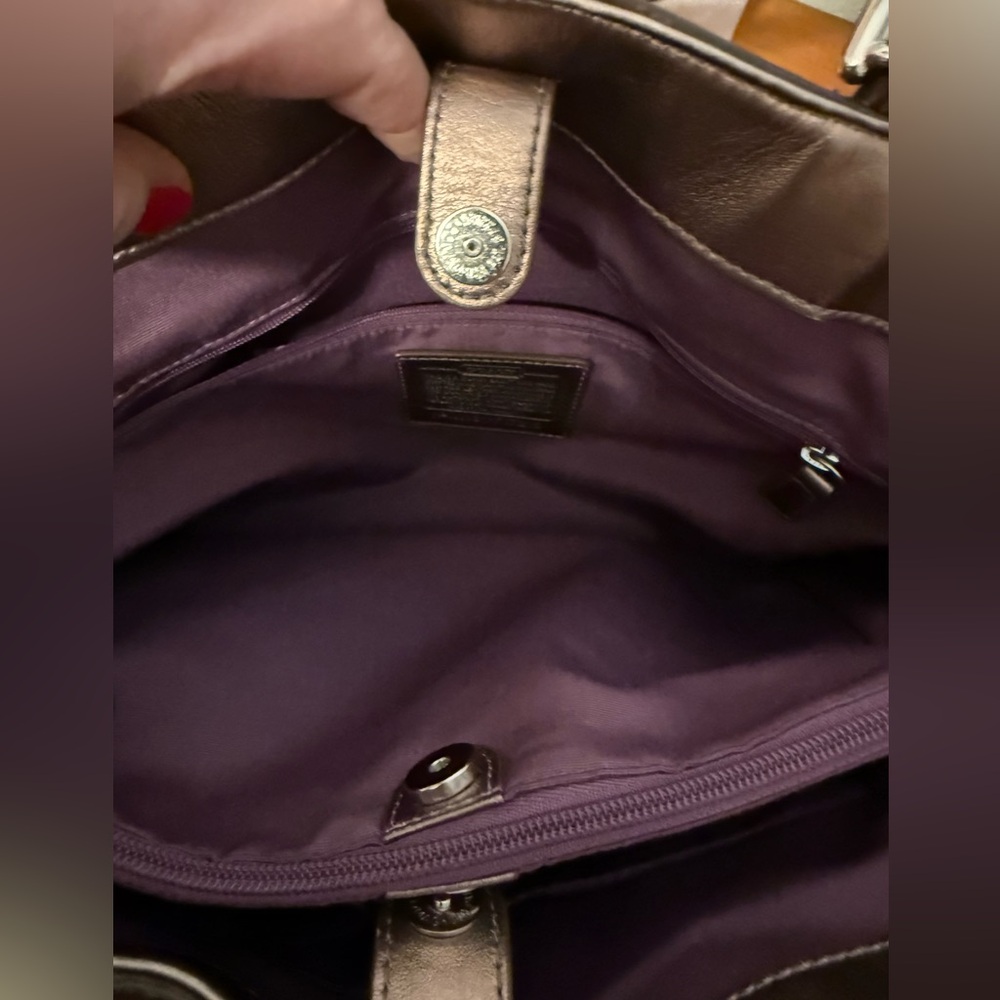 Coach Soho East West  Bronze  Leather Tote Bag - Picture 11 of 14